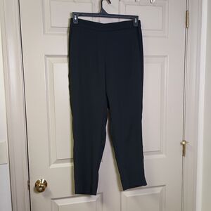 J. Crew Mercantile Trouser Dress Womens Pants Black Size 8 Pull On Elastic Waist